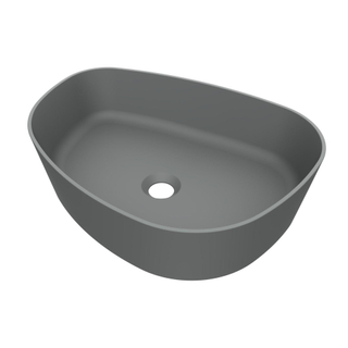 Arcqua Rocker Vasque - 50x37x13cm - à poser - droite - organique - marbre coulé gris mat