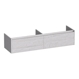 BRAUER Embrace Wavy meuble sous lavabo 160 2 tiroirs softclose - sans poignée - 2 découpes pour siphon - Forest Seashell