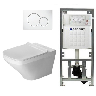 Duravit Durastyle Set de toilette avec réservoir encastrable Geberit et abattant softclose avec plaque de commande Sigma01 blanc