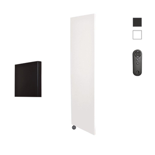 Sanicare HVS Denso Elektrische Radiator - 180x40cm - 948W - met afstandsbediening - thermostaat - zwart - linksonder - wit