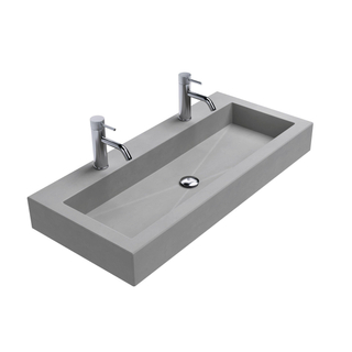 Thebalux wastafel model Raw 1x kom 2x kraangat