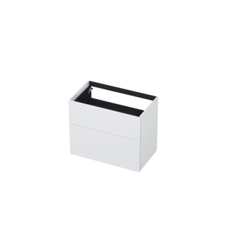 Ink meuble 160x70x45cm 4 tiroirs push-to-open laqué blanc brillant