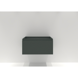 HR badmeubelen Matrix Meuble sous vasque avec façade 3D 1 tiroir sans poignée 80x40x45cm Highland Green Premier Matt