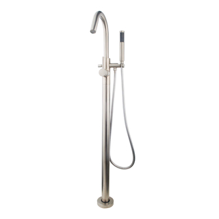 Wiesbaden Caral Mitigeur de bain sur pied acier brossé PVD