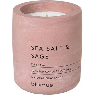 Blomus Fraga bougie parfumée sel de mer et sauge h 8 cm diamètre 6.5cm rose fanée