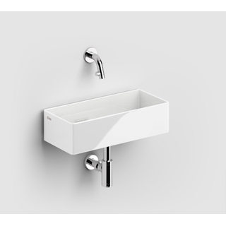 Clou New Flush 3.1 Lave-main sans plan de robinet céramique blanc brillant
