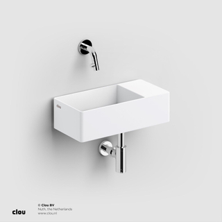 Clou New Flush 3 Lave-main avec trou de robinet perçable aluite blanc mat