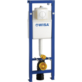Wisa XS Inbouwreservoir - 118x38cm - frontbediening - met bedieningsplaat Glans Wit