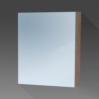 Saniclass Dual Spiegelkast - 60x70x15cm - 1 linksdraaiende spiegeldeur - MFC - legno viola