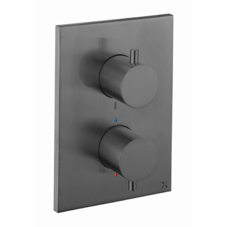 Robinet de douche encastré Crosswater MPRO Crossbox - thermostatique - 3 fonctions - ardoise (gunmetal)