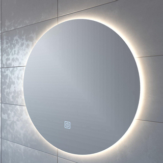 Adema Circle Miroir avec lumière 80cm rond avec éclairage LED indirect et interrupteur touche SECOND CHOIX