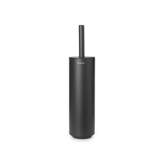 Brabantia MindSet Toiletborstelhouder - gesloten - rond - staand/wandmontage - mineral infinite grey