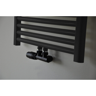 Riko set thermostatisch onderblok haaks-links mat zwart OUTLETSTORE