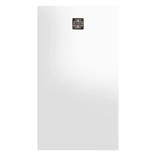 Zeza Receveur de douche rectangulaire 90x160x3cm avec vidage et bonden en inox Blanc