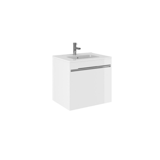 Crosswater Kai Meuble sous-lavabo 1 tiroir - 60x48x45.5cm - MDF blanc brillant