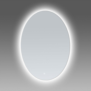 BRAUER Select Miroir avec lumière LED 60x80x3cm ovale écran touch et cadre en aluminium brossé