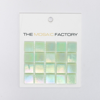 SAMPLE The Mosaic Factory Amsterdam Carrelage mosaïque - 2x2x0.4cm - pour mur et sol pour intérieur et extérieur carré - verre clair vert