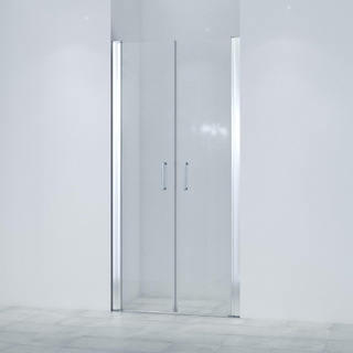 Saniclass Neptune Pendeldeur - 100x200cm - 6mm veiligheidsglas - anti kalk - chroom