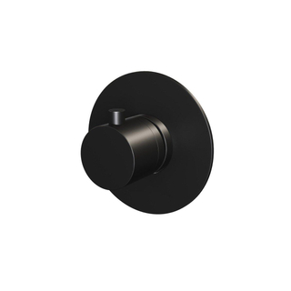 Brauer Black Edition inbouwthermostaat - met inbouwdeel - 1 gladde knop - mat zwart