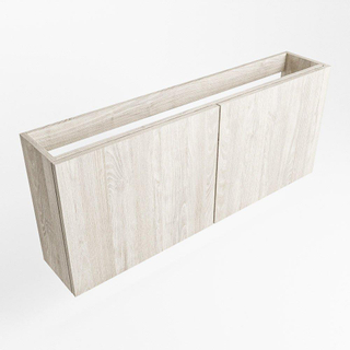 Mondiaz FOWY Meuble sous lave-mains - 120x22x50cm - 2 portes - push to open - softclose - Light Brown Grey