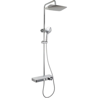 GO par Van Marcke ensemble de douche pluie thermostatique avec 3 positions chrome
