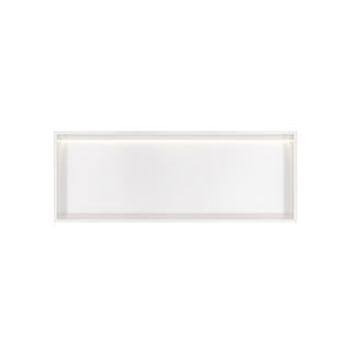 Hotbath &MORE Boîte encastrée ou niche encastrée 30x80x10cm avec LED IP44 Mat blanc