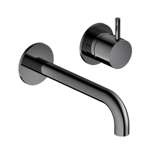 Hotbath Cobber ensemble de robinet encastrable avec bec de 25 cm chrome noir