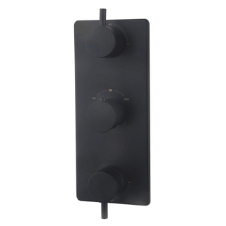 Wiesbaden Caral élément de finition thermostatique encastré 3 voies mat noir