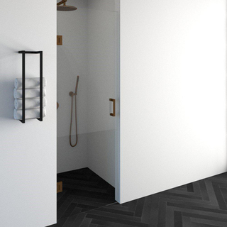 BRAUER Void nisdeur helder glas 70x200 omkeerbaar incl. glascoating PVD koper geborsteld