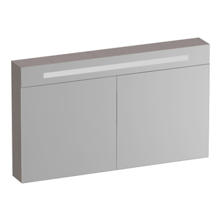 BRAUER Promise Deluxe spiegelkast - 120x70x15cm - met verlichting - 2 dubbelzijdige spiegeldeuren - Timber Greige