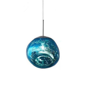 Njoy Hanglampglas met E27 fitting IP20 met 4W lamp 20x20cm LED verlichting blue (blauw)