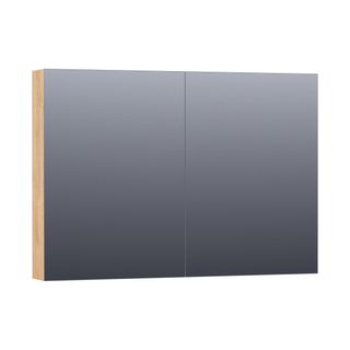 Saniclass Dual Spiegelkast - 100x70x15cm - 2 links- rechtsdraaiende spiegeldeur - MFC - nomad