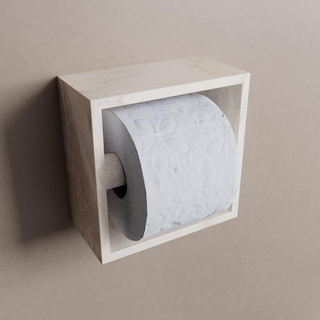 Mondiaz EASY Porte-papier toilette - CUBE 164 - 16x8.6x16cm - solid surface - Ostra
