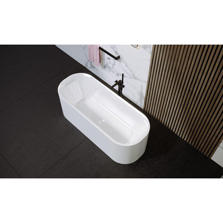 Riho Devotion vrijstaand bad - 180x71cm - met chromen badvuller - acryl wit hoogglans