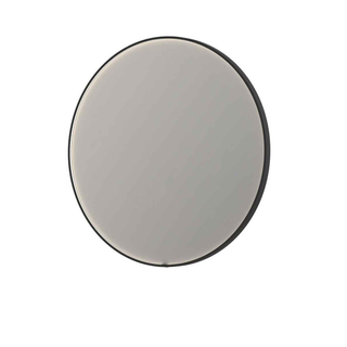 INK SP24 Spiegel - 120x4x120cm - LED onder en boven colour changing - dimbaar - Spiegelverwarming - rond - in stalen kader - aluminium zwart mat