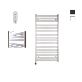 Sanicare HVS - Moda Elektrische Radiator - 120x60cm - 876W - met afstandsbediening - thermostaat - wit - linksonder - mat wit
