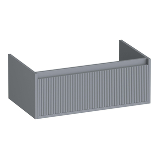 BRAUER Hope Wavy meuble sous lavabo 80 1 tiroir softclose sans poignée - 1 découpe pour le siphon - gris mat