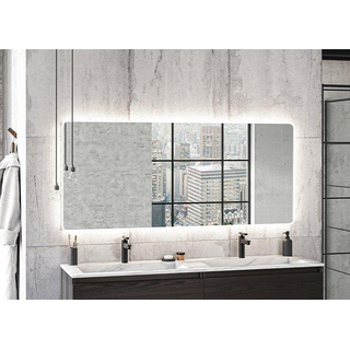 HR Badmeubelen Spectre 2.0 Miroir - 160x70cm - coins arrondis - éclairage LED indirect sans points - capteur tactile - gradation continue - température de couleur réglable - chauffage miroir