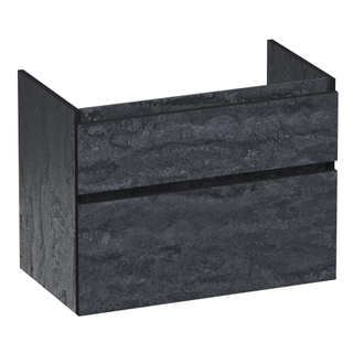 BRAUER Delight Edge wastafelonderkast 80 2 softclose lades - greeploos - 1 sifon uitsparing - Damascus