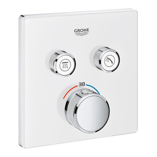 GROHE Smartcontrol Partie de finition pour robinet de douche encastrable thermostatique avec inverseur 2 voies carré blanc