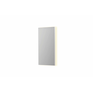 INK SP32 miroir - 50x4x100cm rectangulaire en cadre acier incluant LED indirecte - chauffage - changement de couleur - dimmable et interrupteur - blanc mat