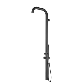 FortiFura Outdoor Original Buitendouche - RVS 316 - handdouche - wandmodel - mat zwart