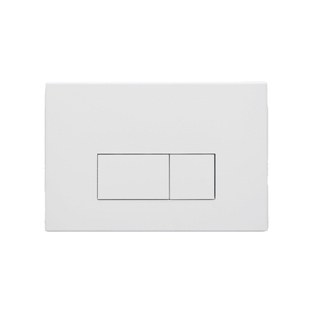 FugaFlow Metal Plaque de commande - pour réservoir Geberit UP320 - 24.4x16.2cm - dualflush - boutons rectangulaires - métal - Blanc mat