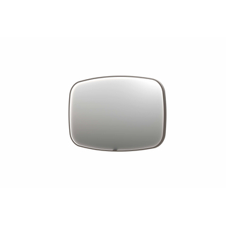 INK SP31 spiegel - 120x4x80cm contour in stalen kader incl dir LED - verwarming - color changing - dimbaar en schakelaar - geborsteld RVS