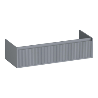 BRAUER Hope Wavy wastafelonderkast 120 1 softclose lade greeploos - 1 sifon uitsparing - mat grijs