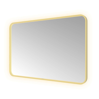 Hotbath &MORE Spiegel direct en indirect LED color changing spiegelverwarming met afstandsbediening Geborsteld messing PVD