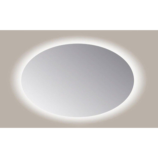 Sanicare q-mirrors miroir 120x80x3.5cm avec éclairage led blanc froid ovale incluant le verre de détection