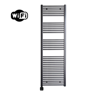 Sanicare HPW Radiateur électrique - 172x45cm - 920W - wifi - thermostat - noir - bas gauche - gunmetal (anthracite)