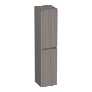 BRAUER Joy Wavy armoire haute 160 avec 2 portes sans poignée pivotant à gauche ou à droite mat taupe