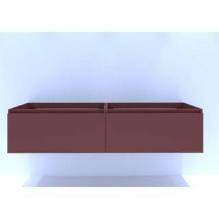 HR badmeubelen Matrix Meuble sous lavabo - 180x44.8x40cm - 2 tiroirs - sans poignée avec bande de préhension - terra mat